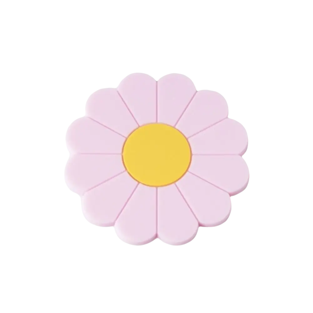 Round Daisy Flower Car Cup Coaster Heat-Resistant Thicken Silicone Cup Pad Anti-slip Cup Coaster Car Interior