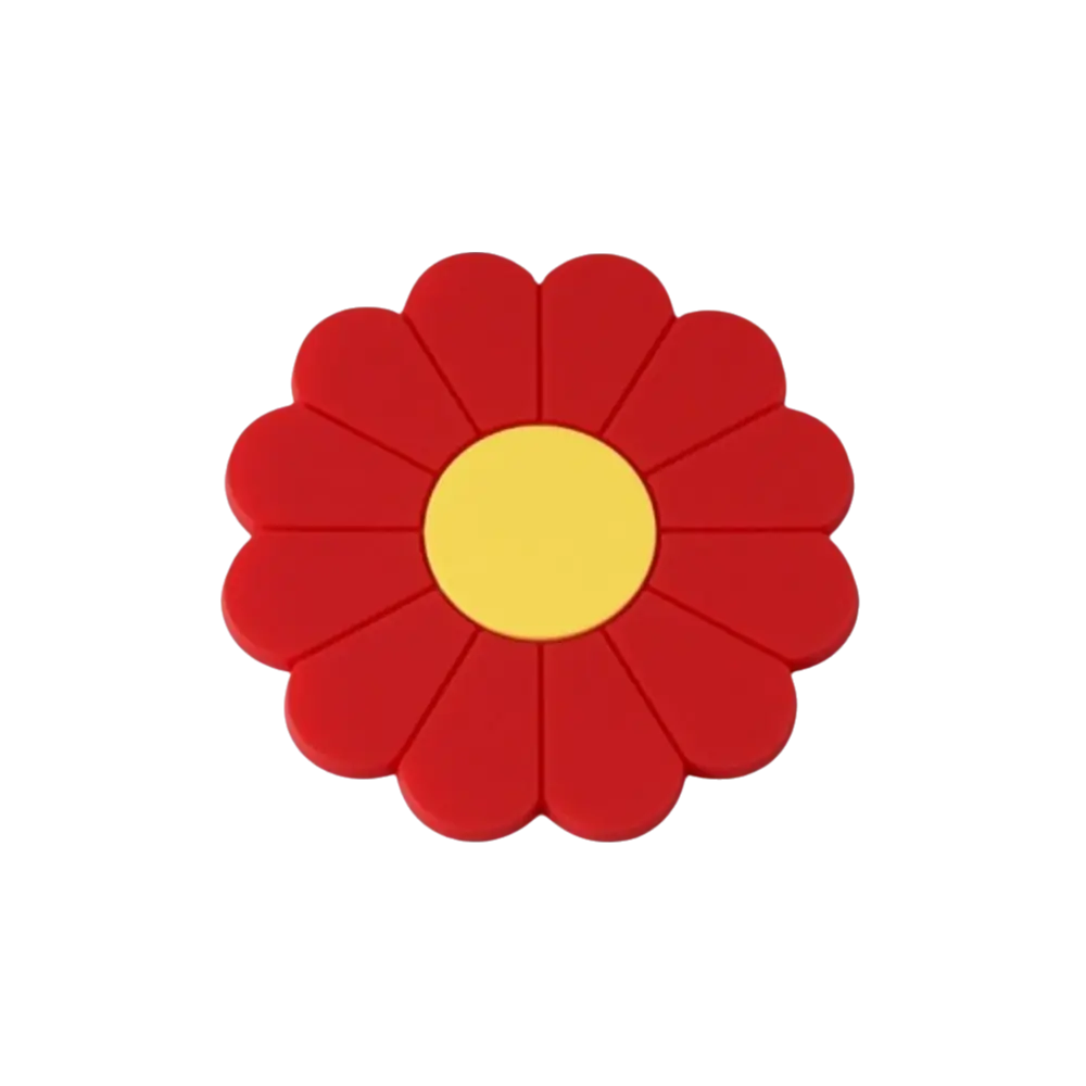 Round Daisy Flower Car Cup Coaster Heat-Resistant Thicken Silicone Cup Pad Anti-slip Cup Coaster Car Interior