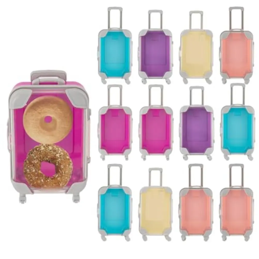Mini Suitcase Party Favor Box False Eyelashes Packaging Box Trolley Tiny Suitcase Candy Box Simulation Trolley Storage Case