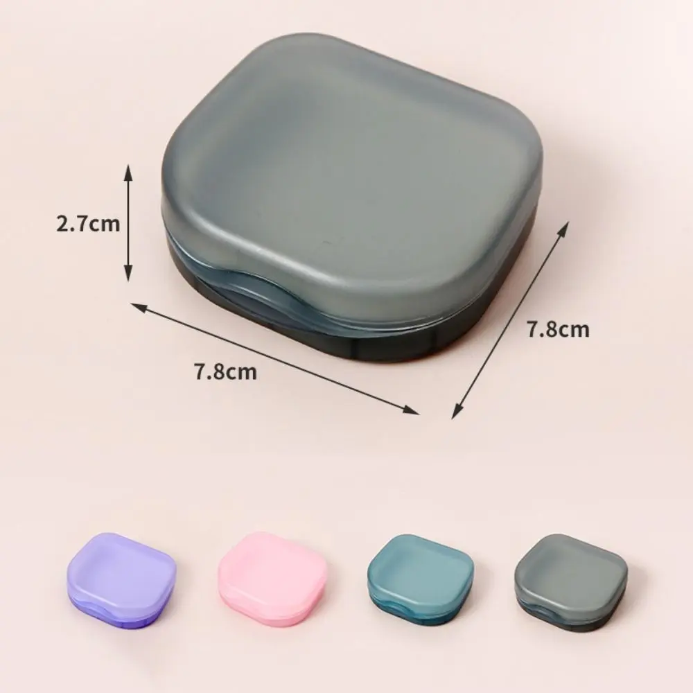 Travel With Mirror Braces Box Draining Portable Orthodontic Retainer Case Mini Denture Storage Box