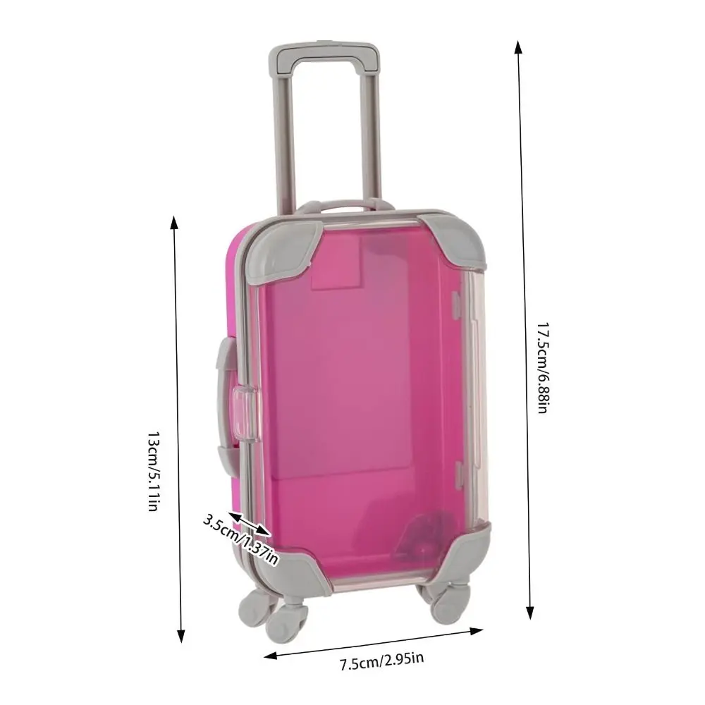 Mini Suitcase Party Favor Box False Eyelashes Packaging Box Trolley Tiny Suitcase Candy Box Simulation Trolley Storage Case