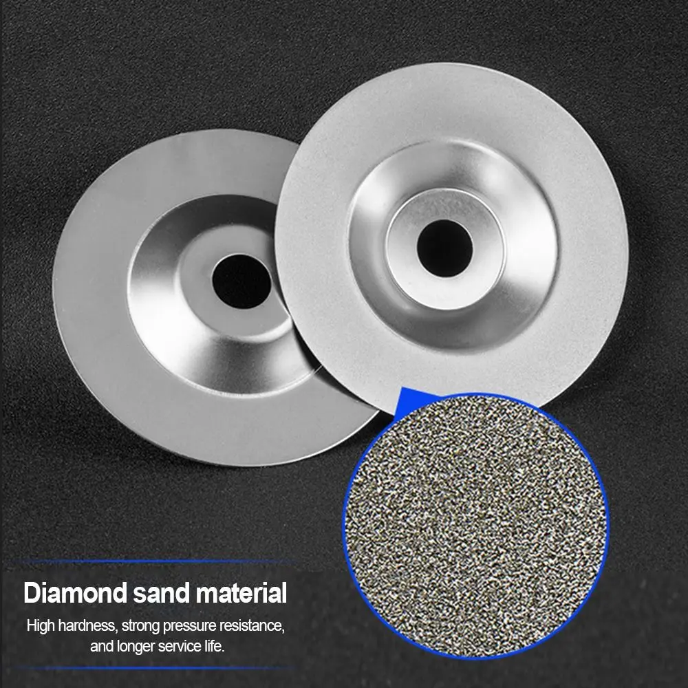 Diamond Grinding Wheel 10cm/3.94" Bowl Shaped Angle Grinder Sharpening Disc 400/600/800/1000Grits Saw Blade Abrasive Tools