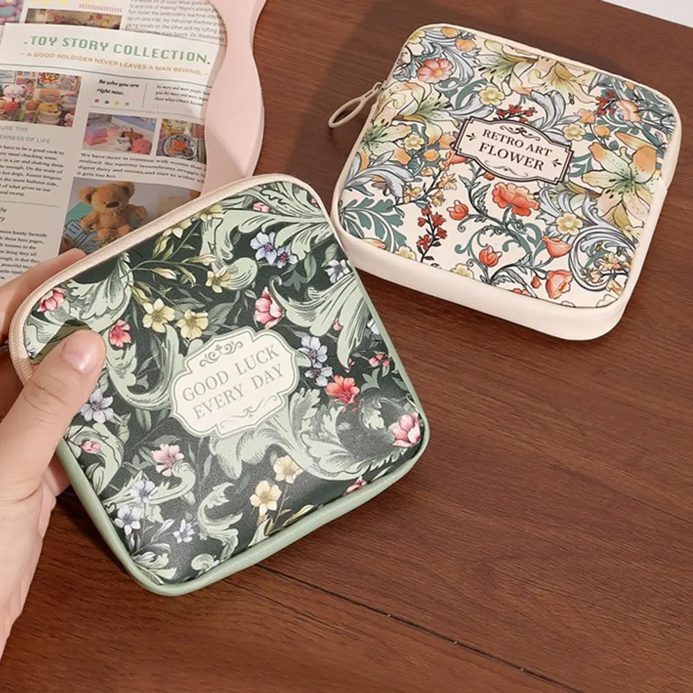 Portable PVC Sanitary Pads Bag Large Capacity Multipurpose Coin Purse Cosmetic Bag