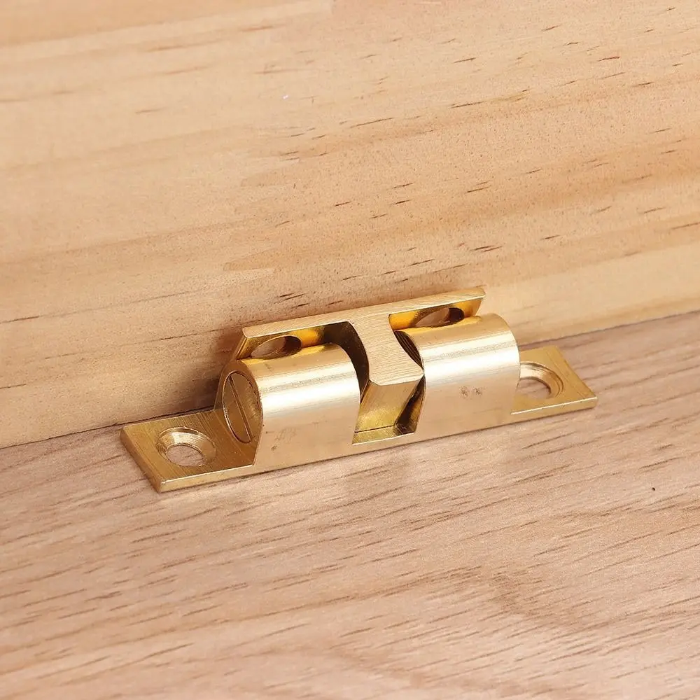 1Pcs Double Spring Steel Ball Bead Lock 40/50/60/70mm Damper Buffer Door Bumper Brass Copper Door Catch Hardware Fittings
