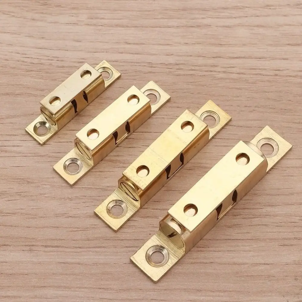 1Pcs Double Spring Steel Ball Bead Lock 40/50/60/70mm Damper Buffer Door Bumper Brass Copper Door Catch Hardware Fittings
