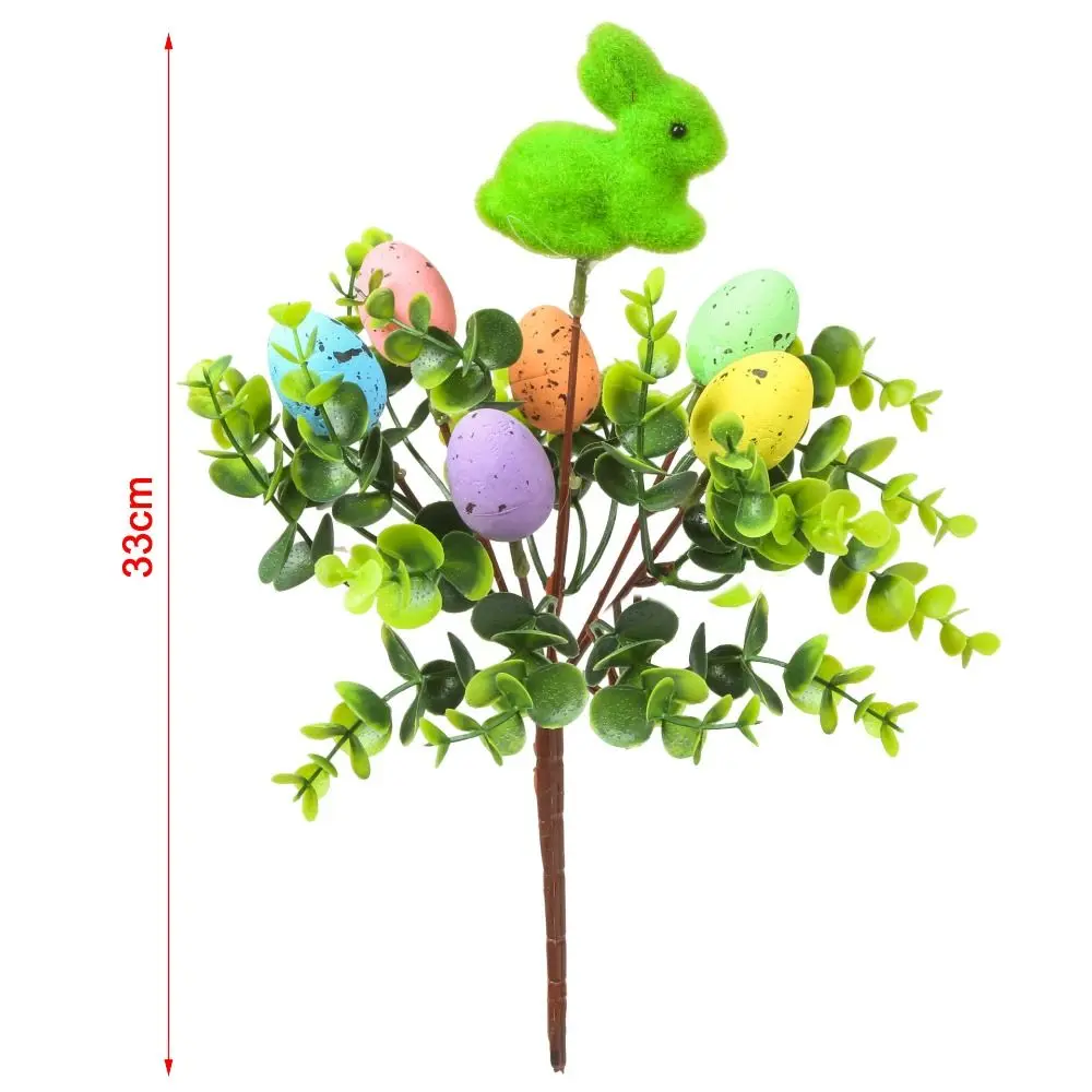 Artificial Easter Flower Foam Easter Egg Rabbit Flower Decor Spring Floral Stems Speckled Easter Plant Twig Branches for Easter