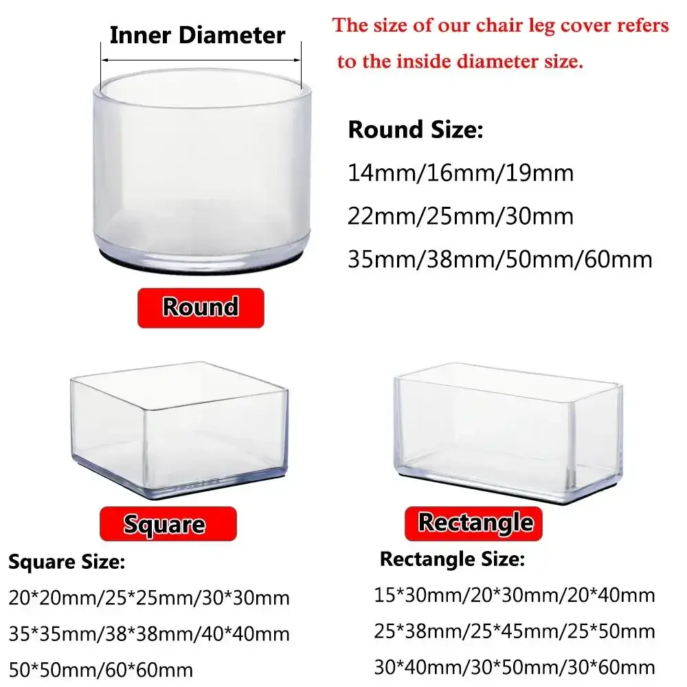 Table Floor Protectors Socks Chair Leg Caps Furniture Feet Silicone Pads Non-Slip Covers