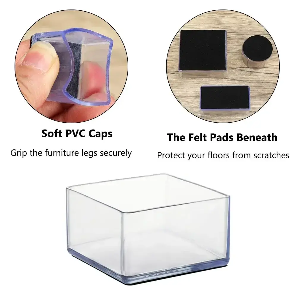 Table Floor Protectors Socks Chair Leg Caps Furniture Feet Silicone Pads Non-Slip Covers