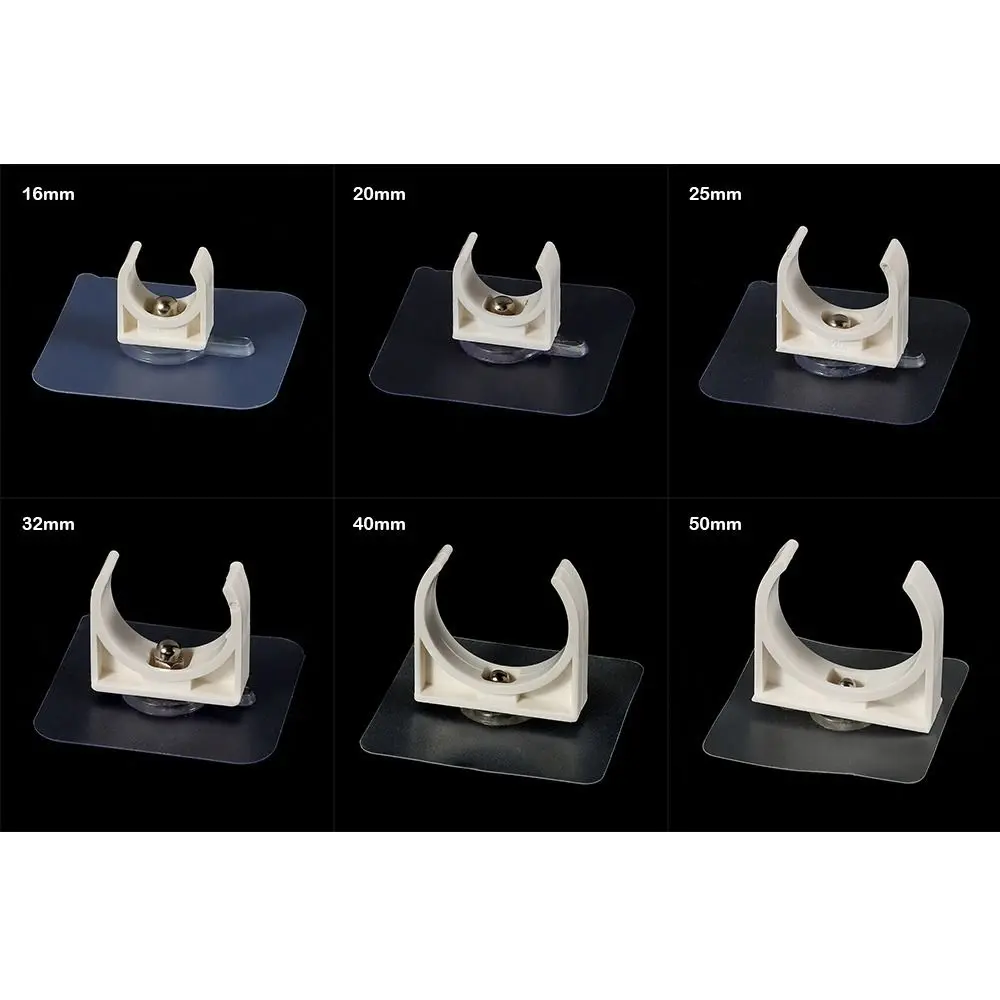1/5Pcs Punch-free Self-adhesive Pipe Clamp Aquarium Fish Tank Garden Irrigation Water Tube Holder 16/20/25/32/40/50mm