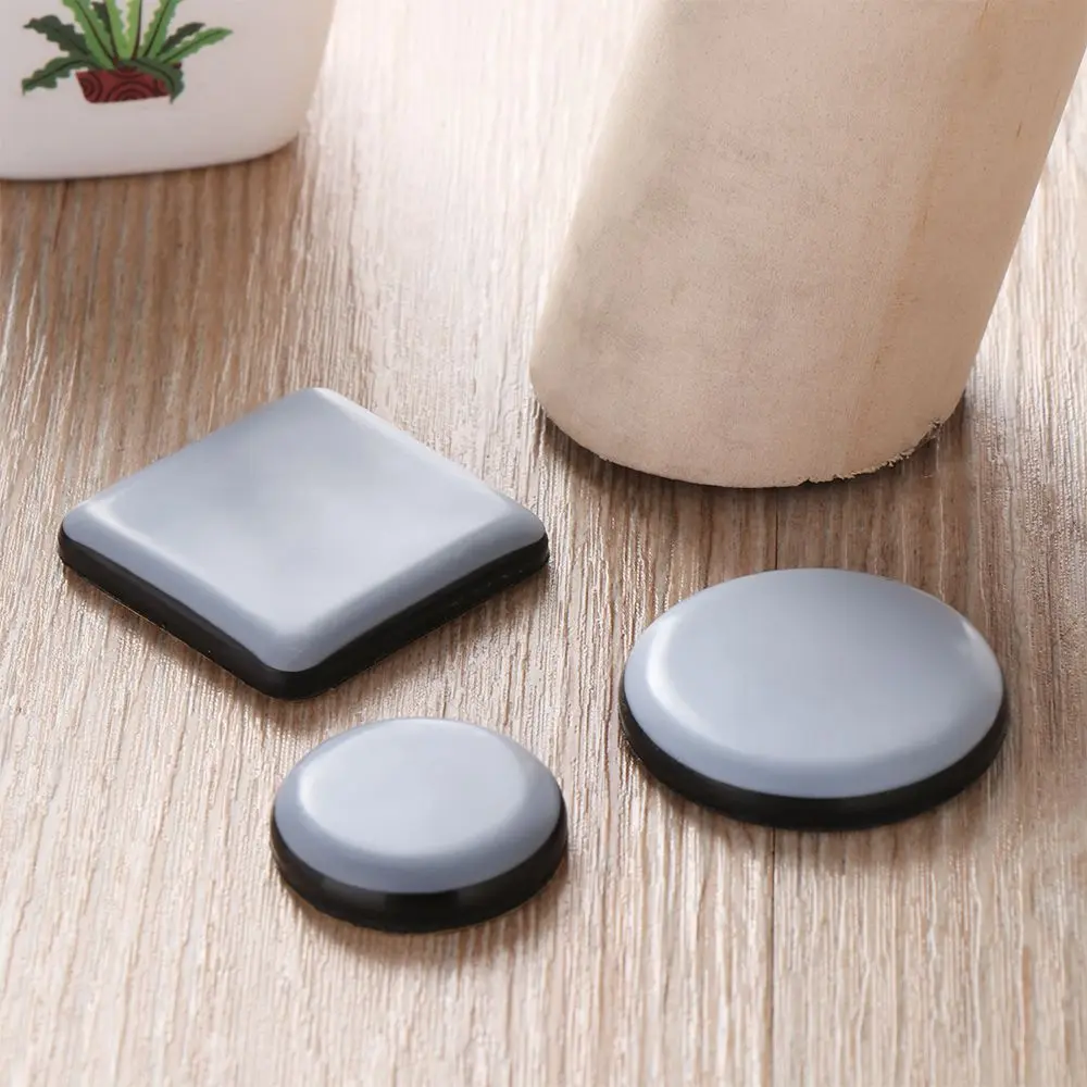 4pcs Thickening Home Table Sofa Easy Move Self-Adhesive Bumper Furniture Leg Slider Pads Anti Noisy Floor Protector Slip Mat