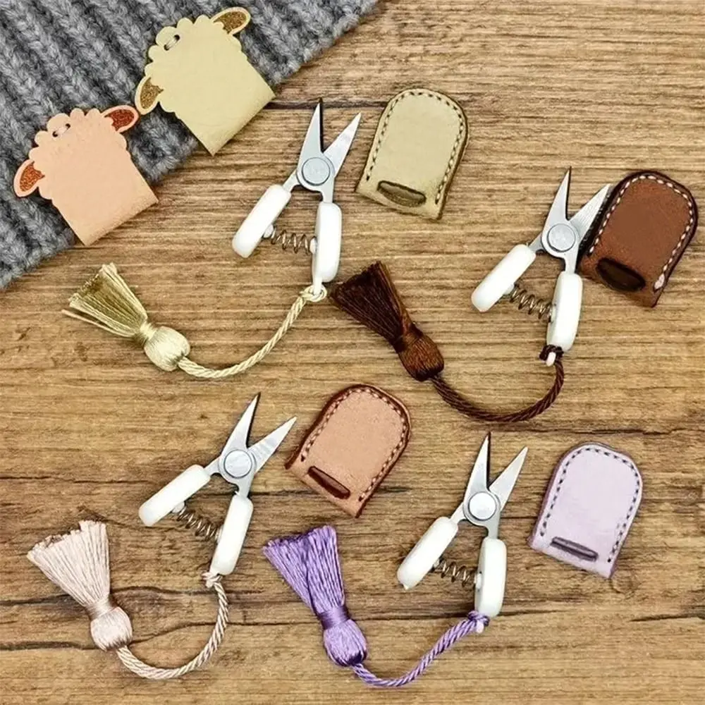 Creative Art Mini Scissor with Protective Cover Straight Tip Sewing Small Scissor Small Sewing Embroidery Supplies