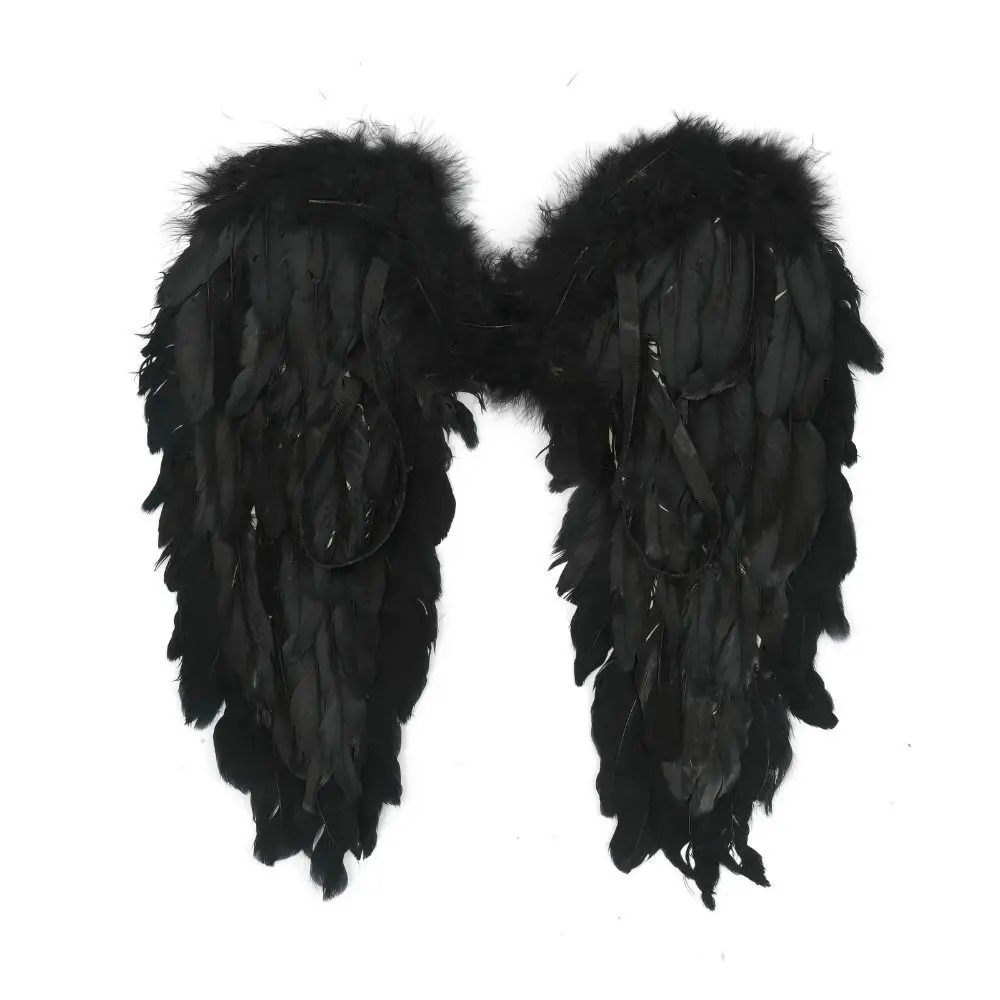 New White Feather Wings Black Handmade Cosplay Little Wings Party Props Angel Wings Christmas