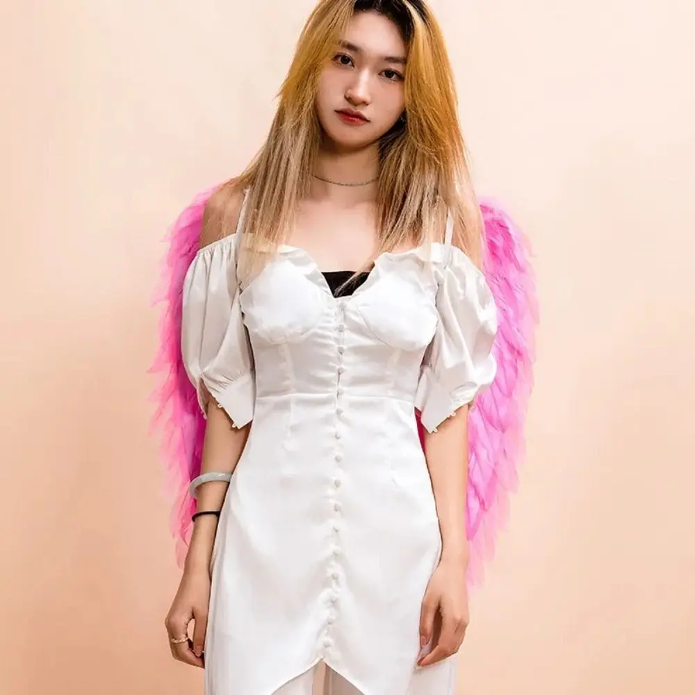 New White Feather Wings Black Handmade Cosplay Little Wings Party Props Angel Wings Christmas