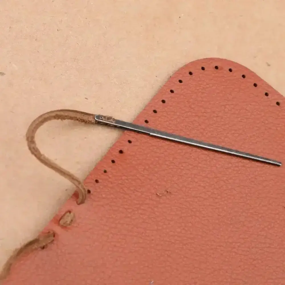 DIY Single Holes Leather Rope Crochets Double holes Flat Head Leather Rope Woven Sewing Tools Hand Lace