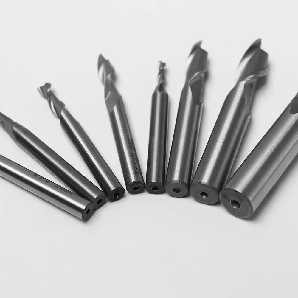 1/5pcs High quality 1-12mm Machine Tool Wood-Cutter Tools Milling Cutters Mill Cutter Woodworking Drill Bits CNC Straight Shank