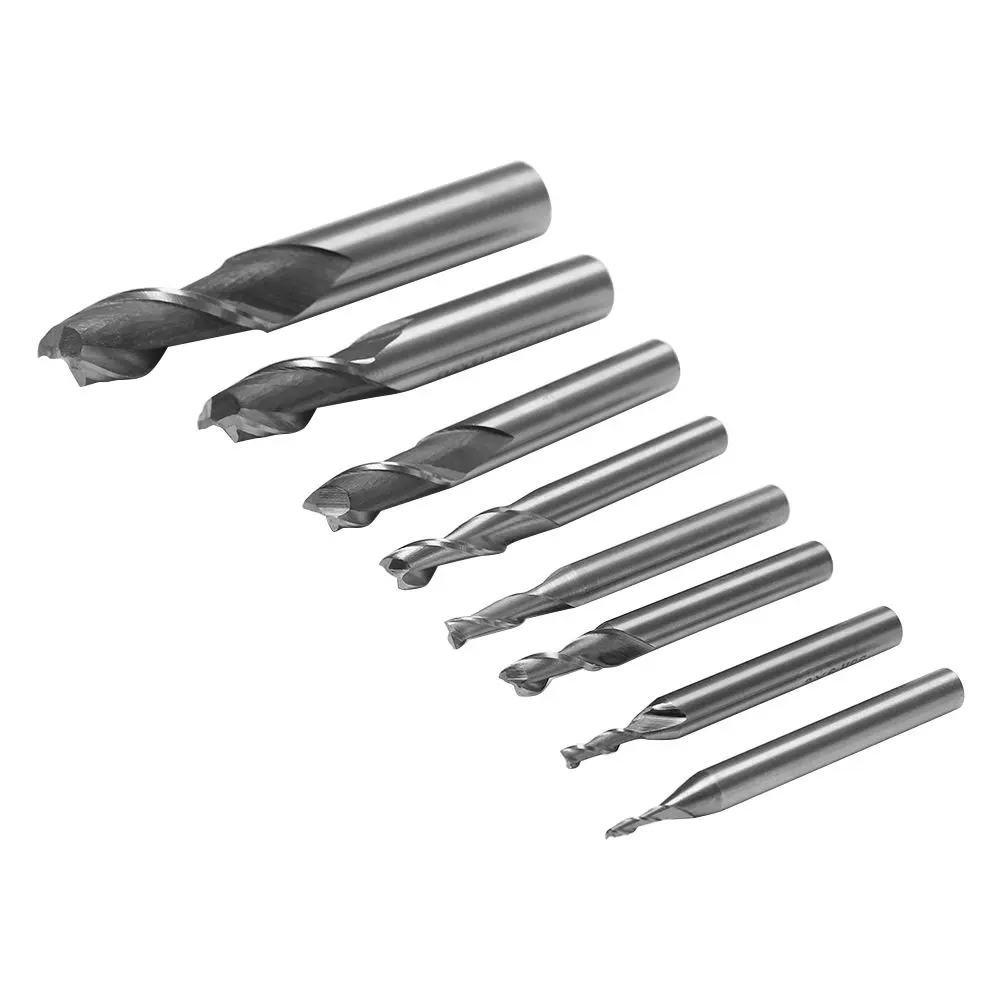 1/5pcs High quality 1-12mm Machine Tool Wood-Cutter Tools Milling Cutters Mill Cutter Woodworking Drill Bits CNC Straight Shank