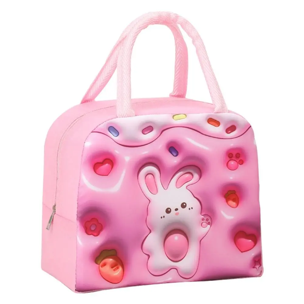 Oxford Cloth 3D Stereoscopic Lunch Bag Lunch Box Accessories Expansion Cartoon Lunch Bags Large Capacity Thermal Bag