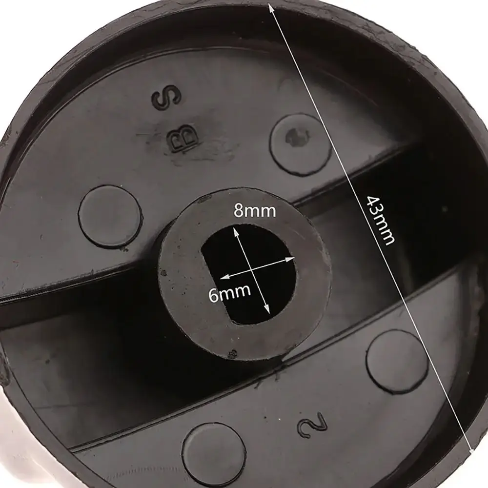 1/2/5Pcs General Gas Stove Cooker Control Knob Plastic Handle 8mm Hob Knobs Range Oven For Benchtop Burner