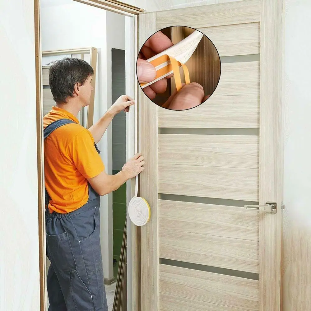 5/10m D/E/P/I Type Noise Insulation Rubber Weather Strips Window Door Seal Strip Draught Excluder Foam