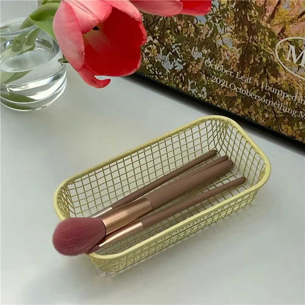 New Metal Storage Basket Mini simple Organizer Basket arrange INS Make Up Sorting Holder Desktop