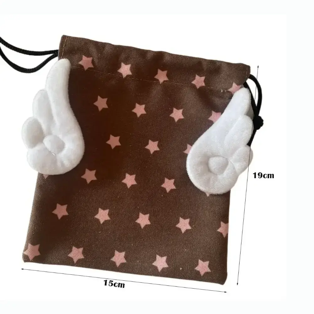 Fashion Portable Bundle Pocket Star Pattern Canvas Cosmetics Bag Dustproof Rope Drawstring Design Stationery Storage Bag
