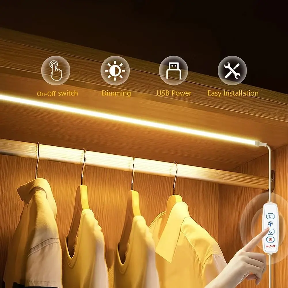 High Density Flexible COB Led Strip Lights White USB Powered USB 5V Led Lights Warm White Tape Lights Home