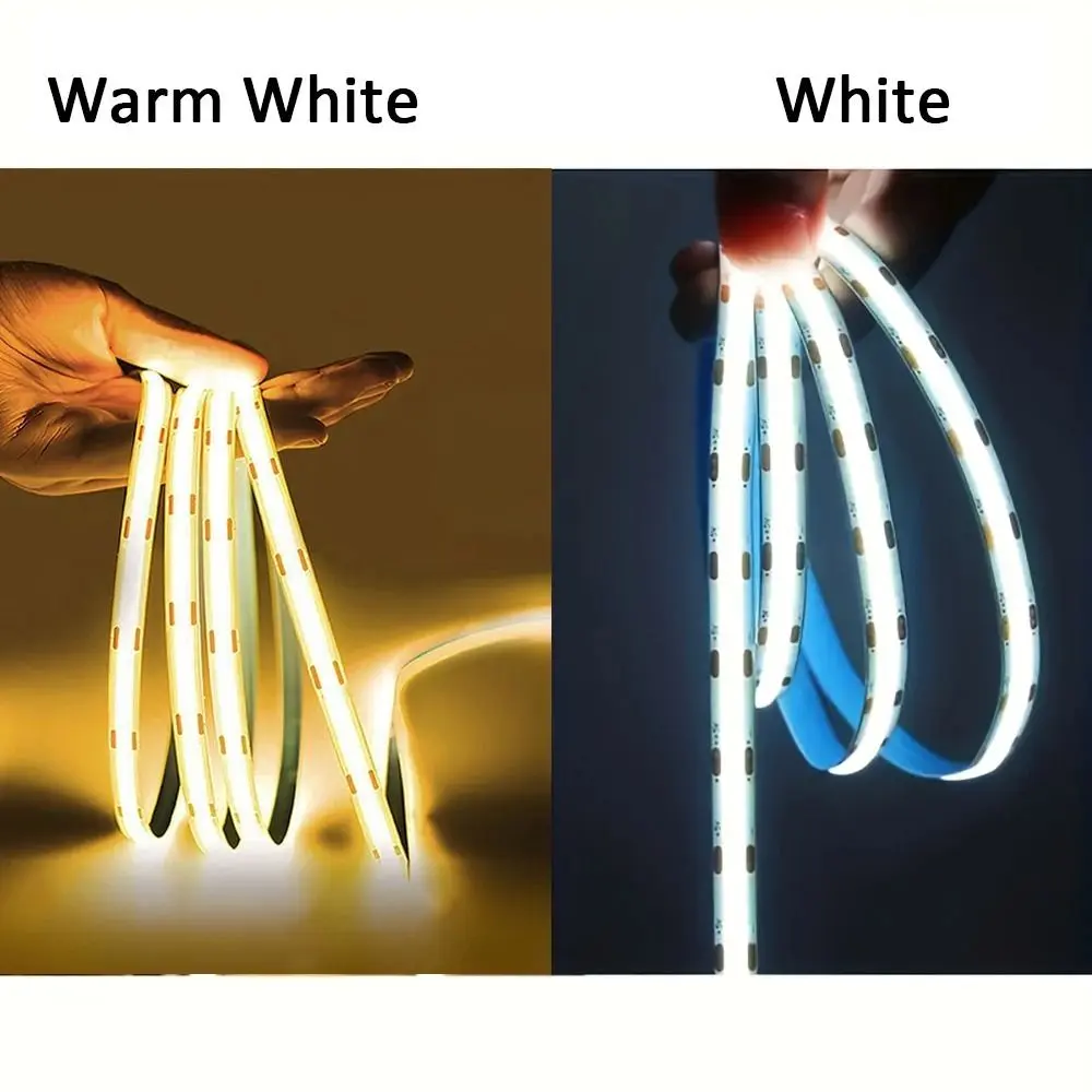 High Density Flexible COB Led Strip Lights White USB Powered USB 5V Led Lights Warm White Tape Lights Home