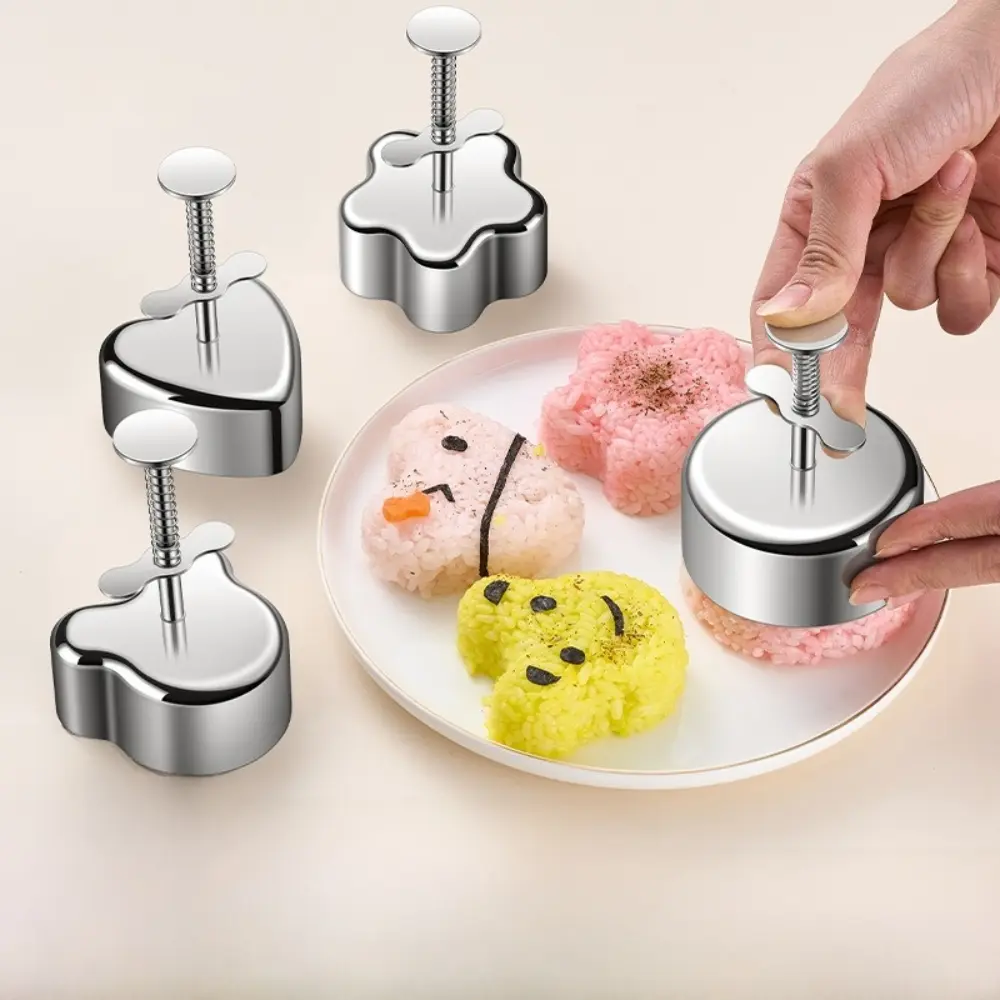 New Stainless Steel Sushi Mold Sushi Tool Non-Stick Rice Ball Ring Easy to Release Burger Press Molds