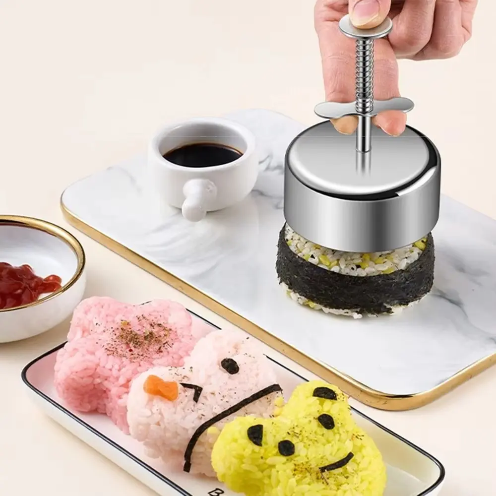 New Stainless Steel Sushi Mold Sushi Tool Non-Stick Rice Ball Ring Easy to Release Burger Press Molds