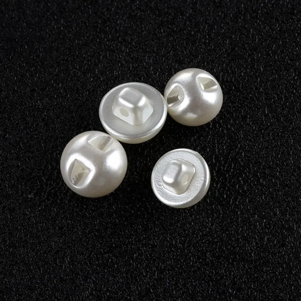50PCS 10mm Round Pearl Buttons Mushroom Sewing Buttons for Garment Decorative DIY Crafts Clothing Dress Accessories