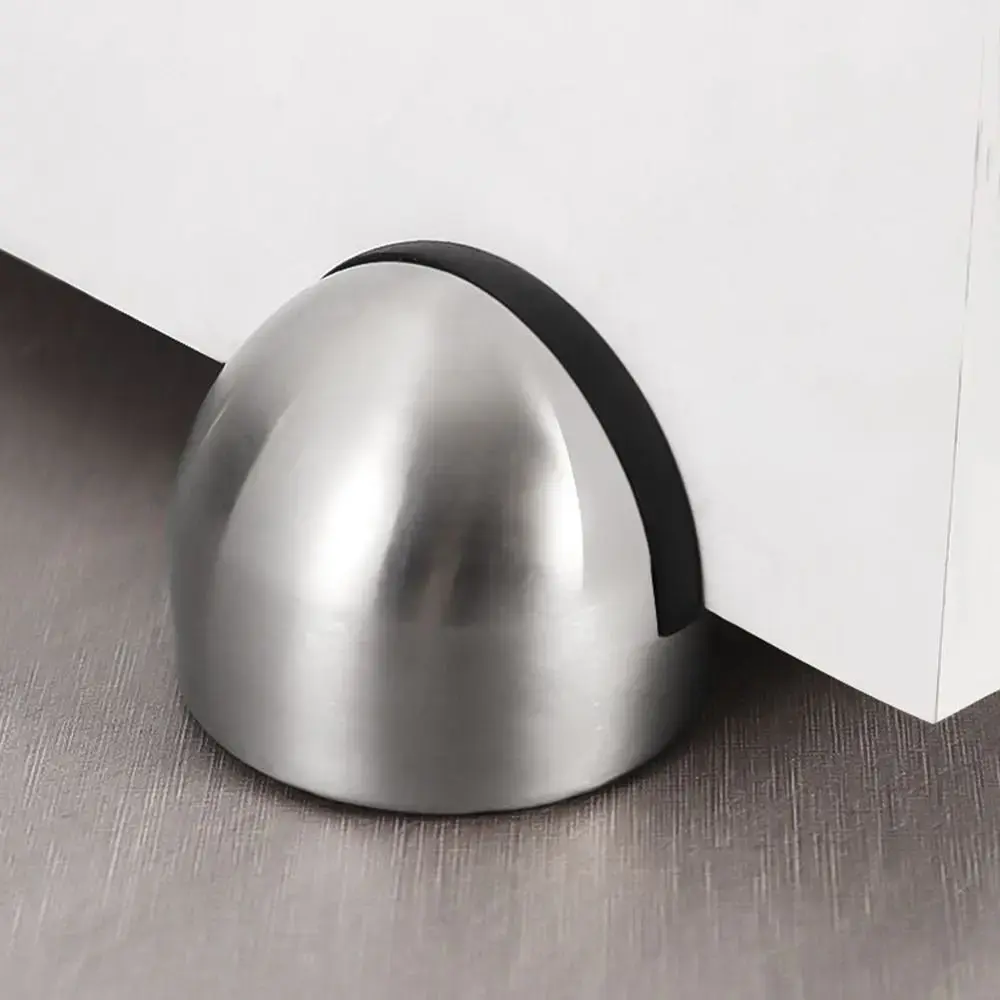 New Stainless Steel Door Stopper Nail-free Anti-collision Door Suction Non Punching Hardware Door Stop Door