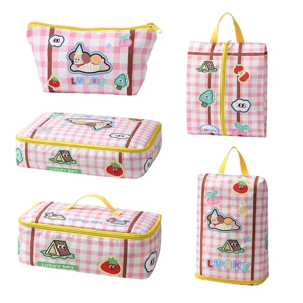 Large Capacity Travel Storage Bag Multi-function Waterproof Luggage Storage Bag Cotton With Zipper Cosmetic Organizer Handbag