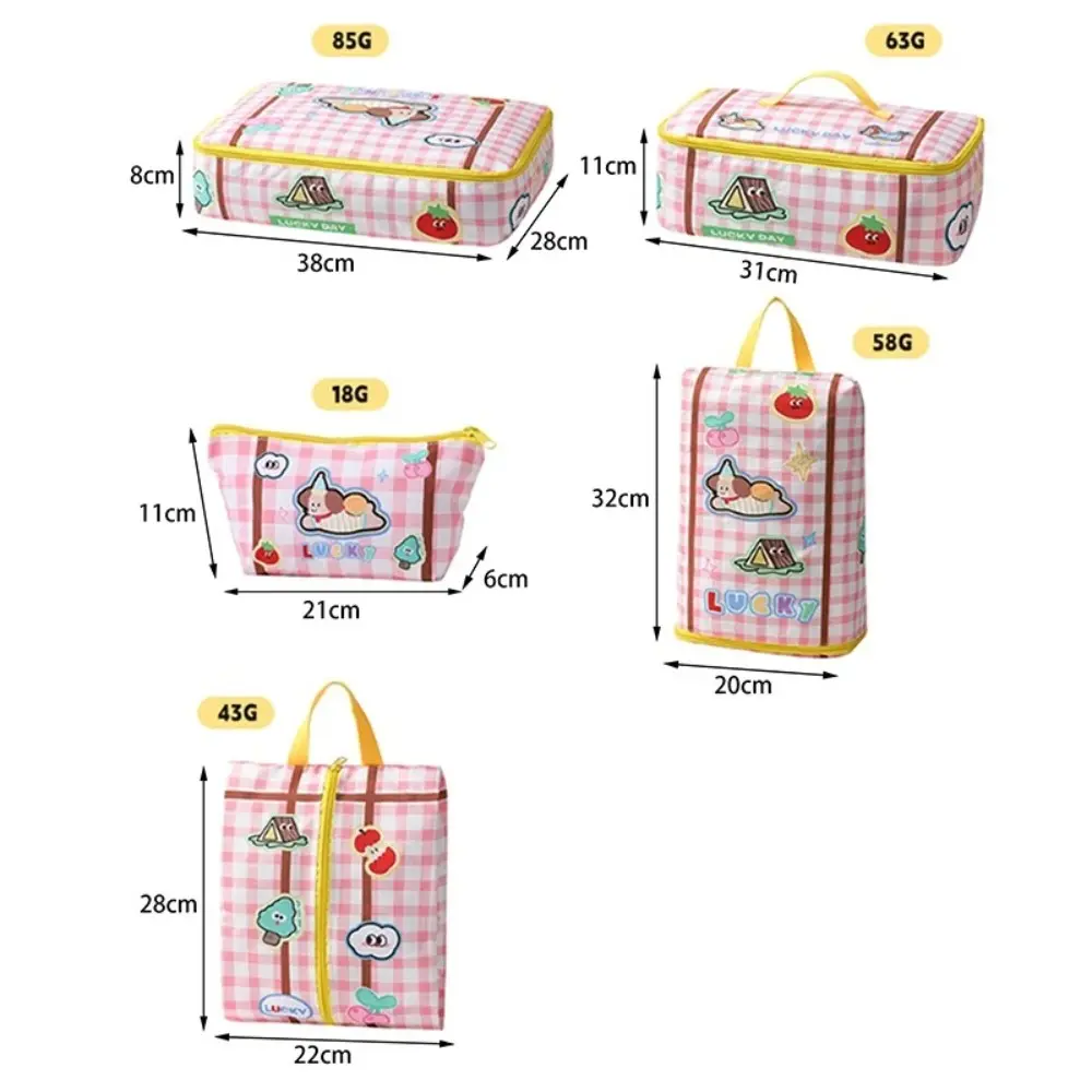 Large Capacity Travel Storage Bag Multi-function Waterproof Luggage Storage Bag Cotton With Zipper Cosmetic Organizer Handbag