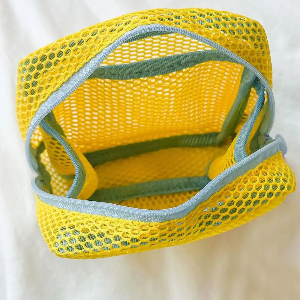 Fashion Dopamine Color Storage Bag Large Capacity Toiletry Mesh Cosmetic Bag Candy Color Coin Purse