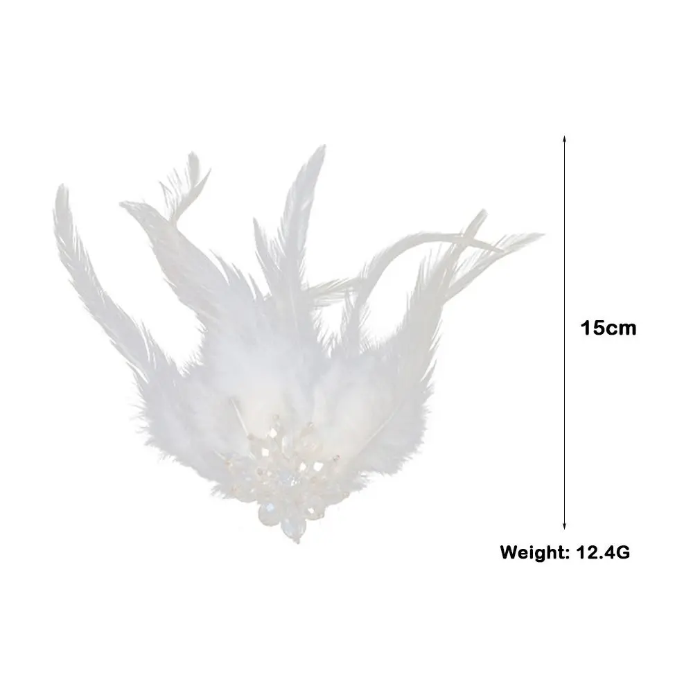 Creative DIY Crystal Flower Charming Jewelry Colorful Feathers Rhinestone Crystal Flowers Women