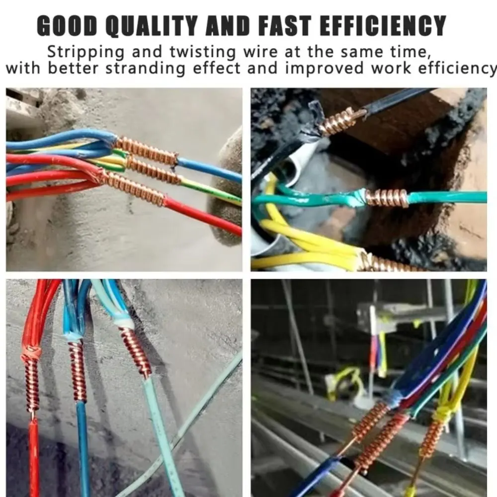 Universal Steel Wire Twisting Tool High Hardness Power Tools Wire Stripper Tool Wear-resistant Quick Connector Cable Connector