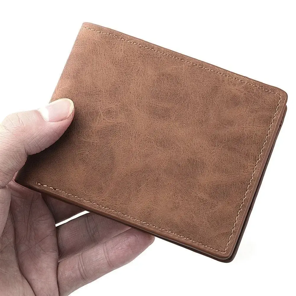 Fashion PU Leather Men Wallet Multi-card Slot Folding Coin Purse Large-capacity Money Bag