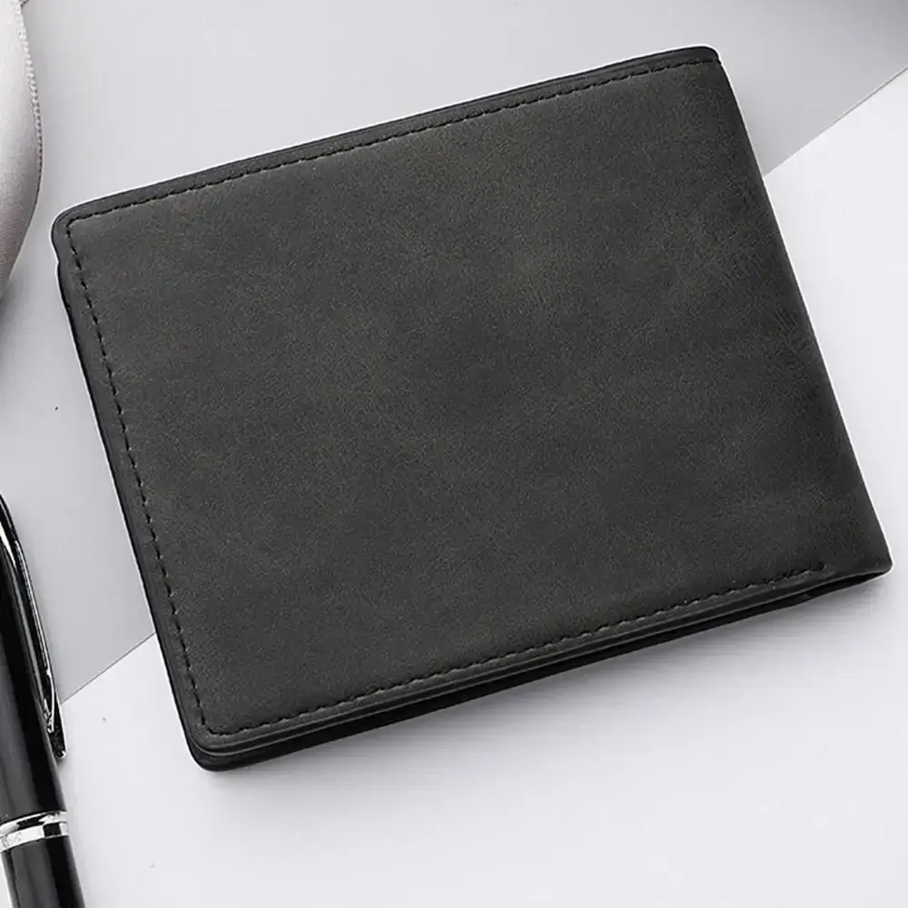 Fashion PU Leather Men Wallet Multi-card Slot Folding Coin Purse Large-capacity Money Bag