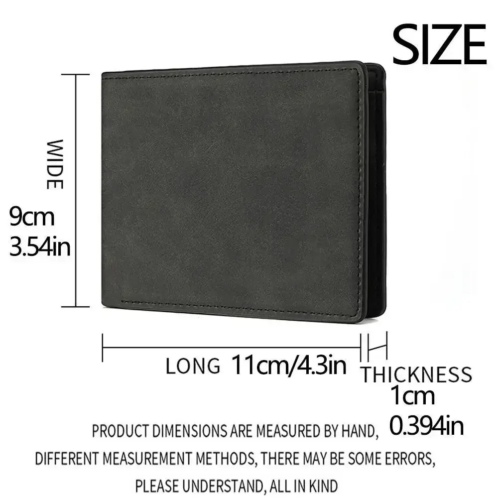 Fashion PU Leather Men Wallet Multi-card Slot Folding Coin Purse Large-capacity Money Bag