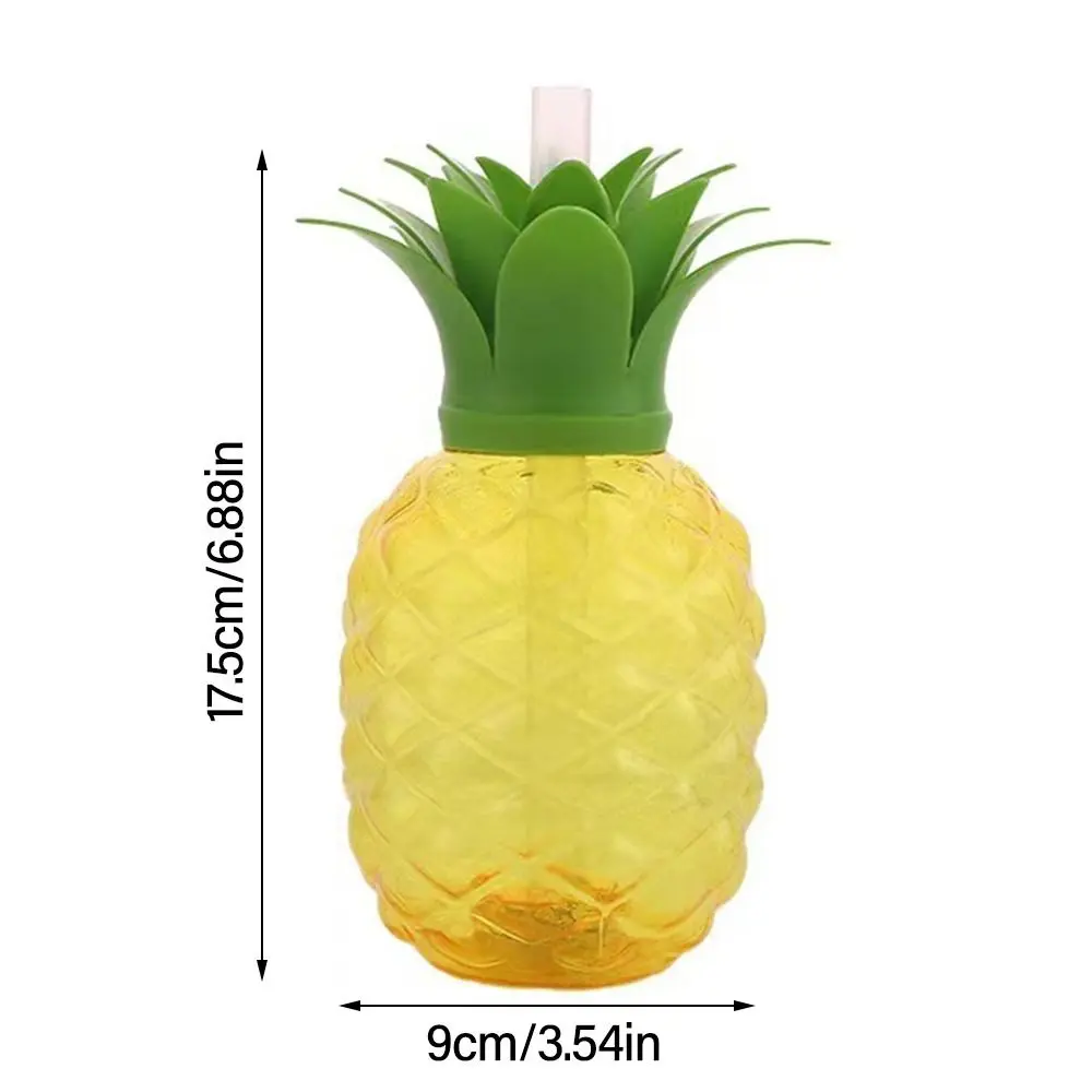 Lovely Tea Milk Juice Cartoon Fruit Strawberry Pineapple Watermelon Drinkware Water Bottle Summer Straw Cup