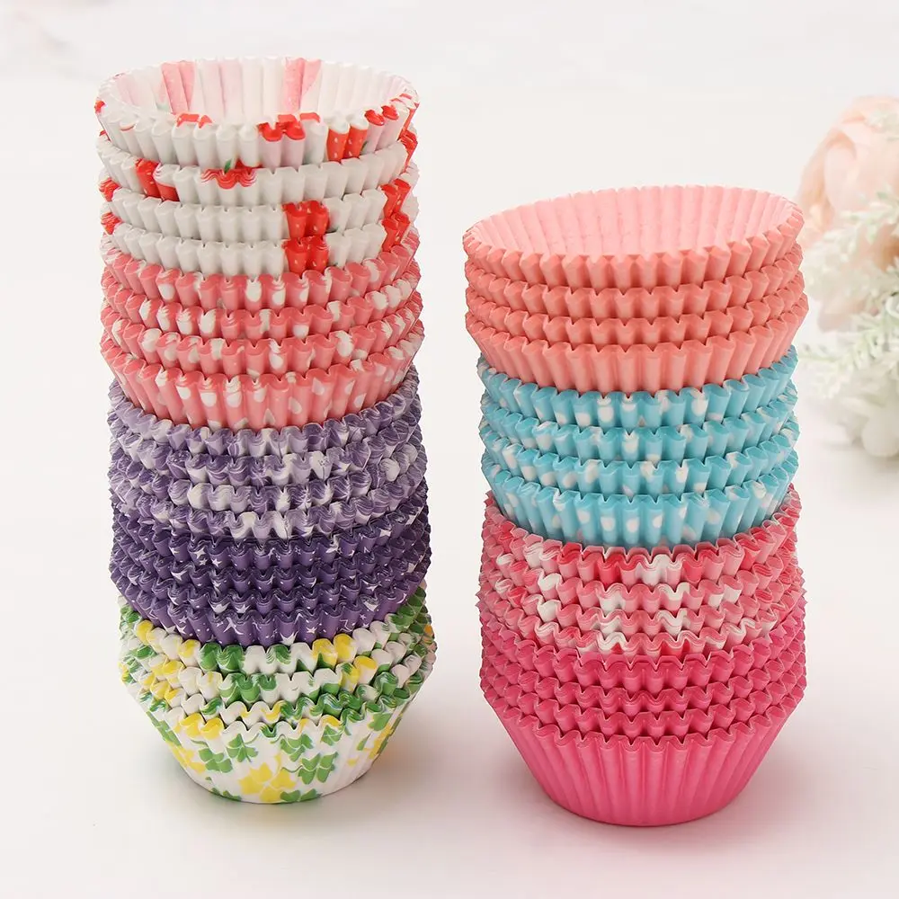 100PCS Kitchen Accessories Cake Decorating Tools Liner Muffin Boxes Cake Cup Wrapper Paper Baking Cups