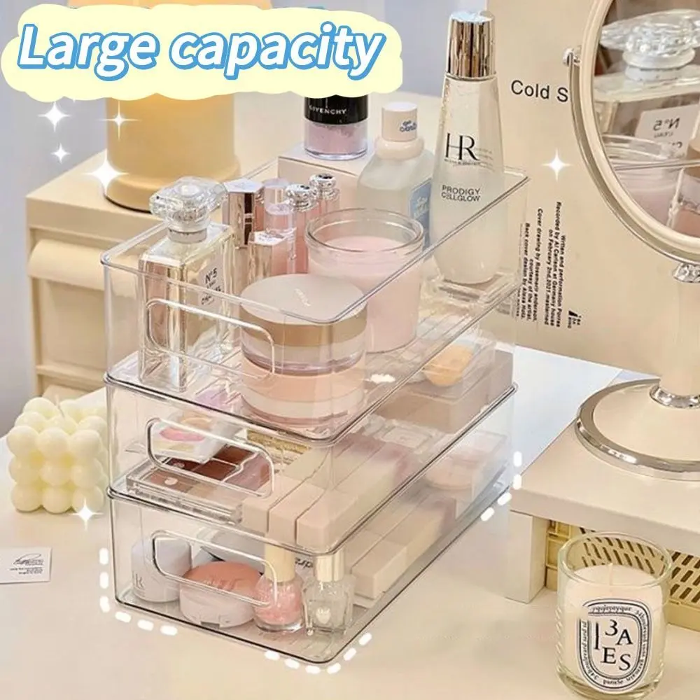 1Pcs Fruit Food Jars Book Cosmetic Jewelry Fridge Storage Bin Table Kitchen Student Transparent Clear Desk Storage Box Wide Use