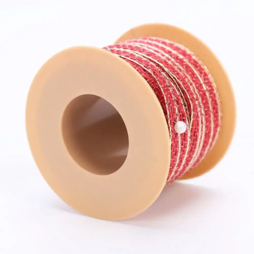 10M/Roll Retro Linen Ribbon Coarse Texture DIY Craft Gift Wrapping Ribbon Eco-Friendly Shining Wedding Decor Webbing Bow Tie