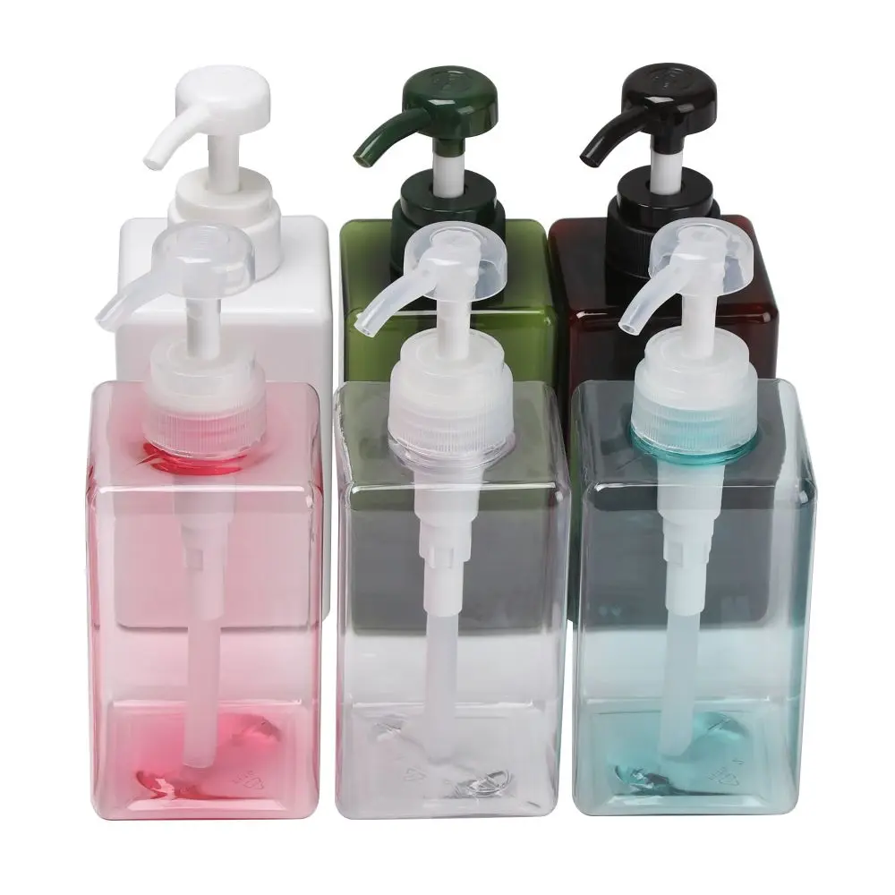 100/250/450/650ml Square Bottle Liquid Soap Whipped Mousse Points Bottling Shampoo Lotion Shower Gel Pump Bottle Soap Dispenser