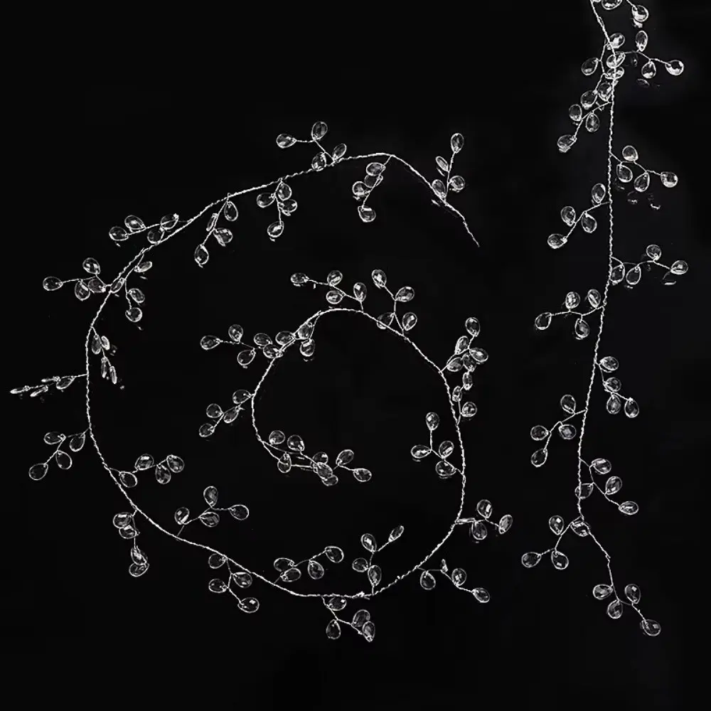 DIY Acrylic Crystal Beads Droprain String Branch Curtain Garland Transparent Diamond Beaded Stage Accessories
