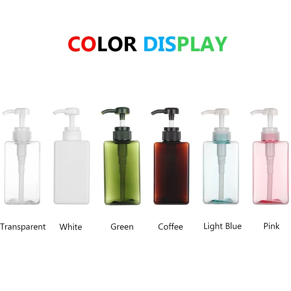 100/250/450/650ml Square Bottle Liquid Soap Whipped Mousse Points Bottling Shampoo Lotion Shower Gel Pump Bottle Soap Dispenser