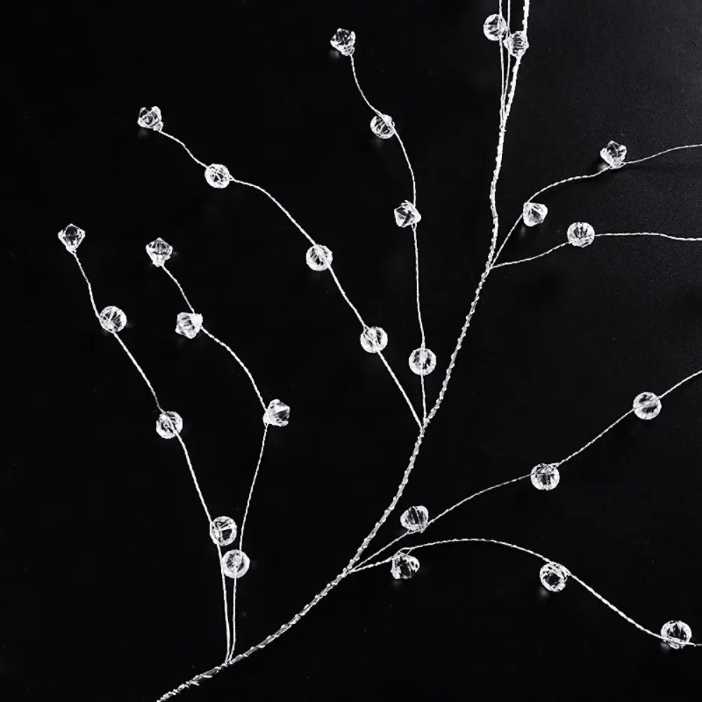 DIY Acrylic Crystal Beads Droprain String Branch Curtain Garland Transparent Diamond Beaded Stage Accessories