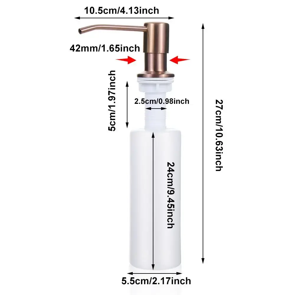 Pump Detergent Stainless Steel Bathroom Accessories Sink Soap Dispenser Lotion Storage Bottle Kitchen Supplies