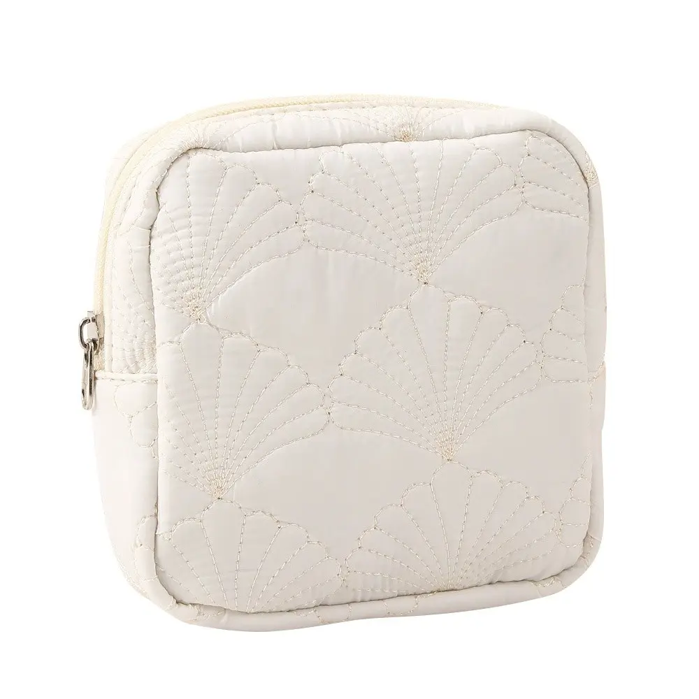 Flower Cartoon Design Sanitary Napkins Bag Zipper Closure Compact & Portable Storage Pouch Multipurpose Storage Bag
