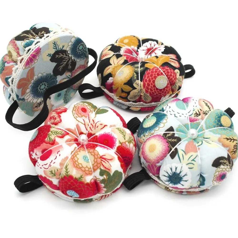 High Quality Creative Pin Cushions for Sewing Cotton Fabric Wrist Pin Cushion Pumpkin Shape Needle Pin Cushion DIY Craft
